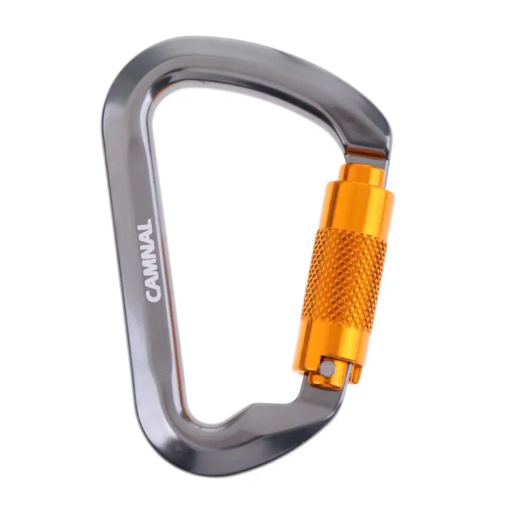 25KN / 6720Lb D Carabiner Twist Locking Safety Gate Karabiner Hook