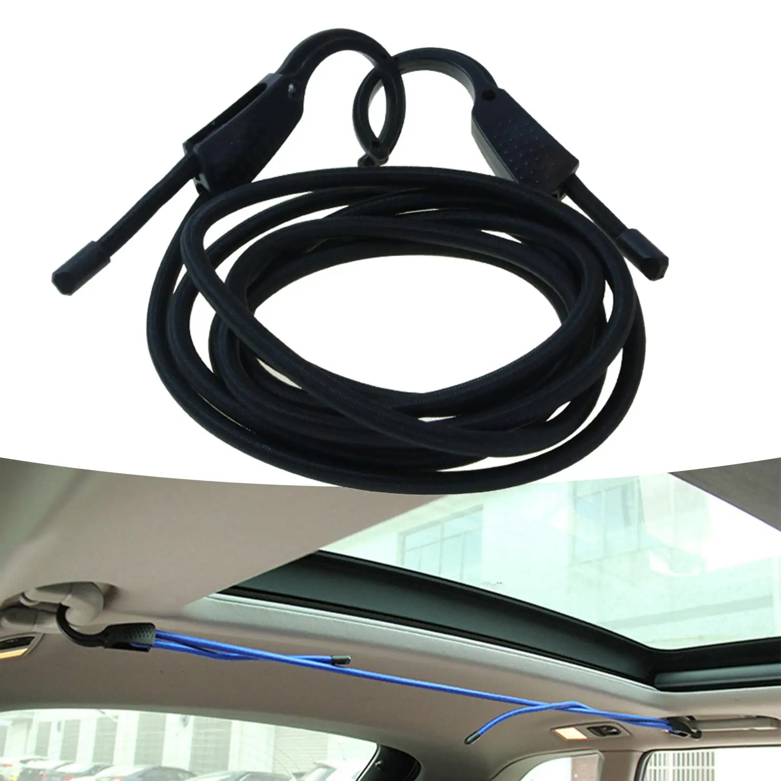 Rubber Elastic Strap Luggage Fixed Rope for Luggage Rack Camping Cargo Moving