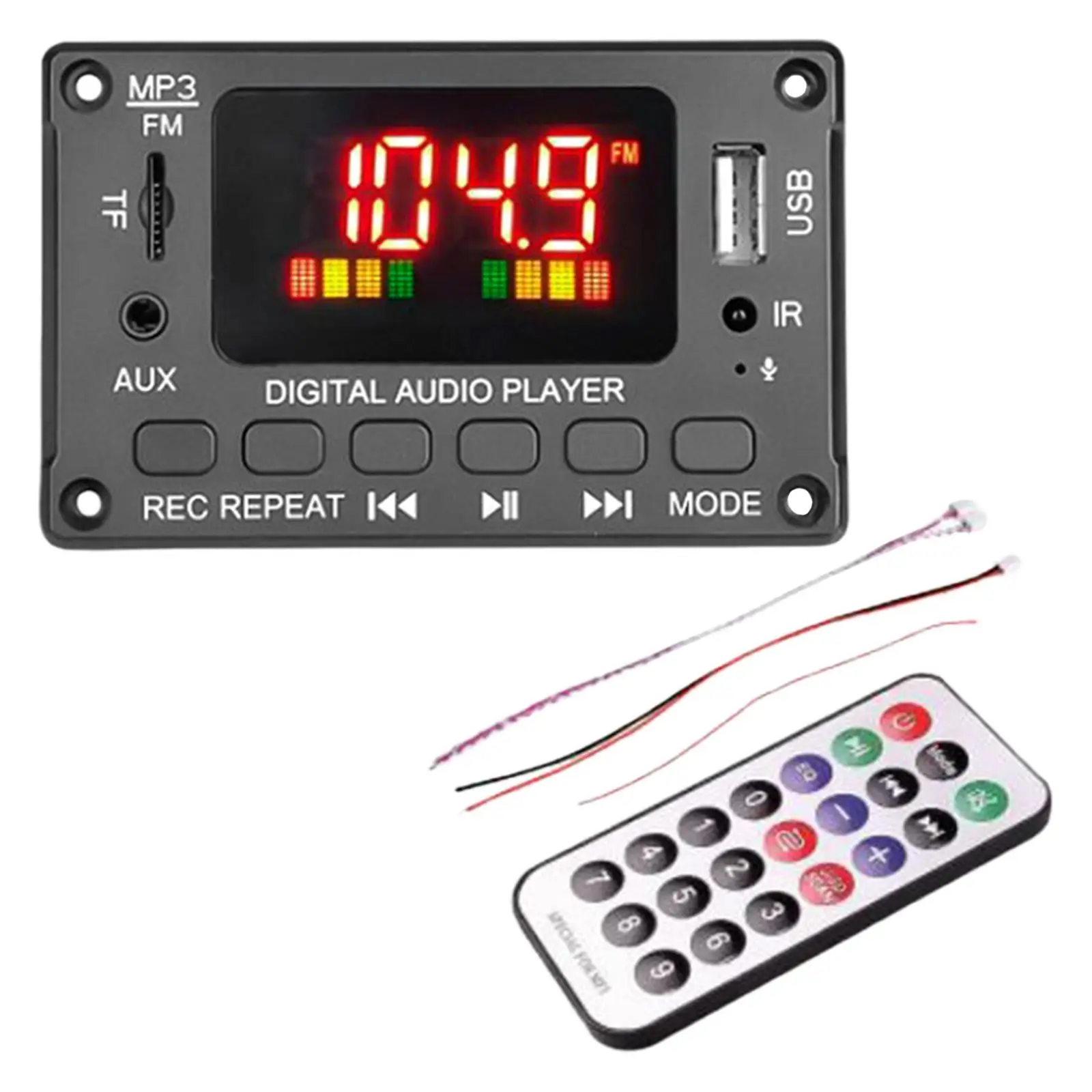  5.0 MP3 Board LED Display 6V-26V MP3 Speaker Car Stereo Audio Decode Board Module