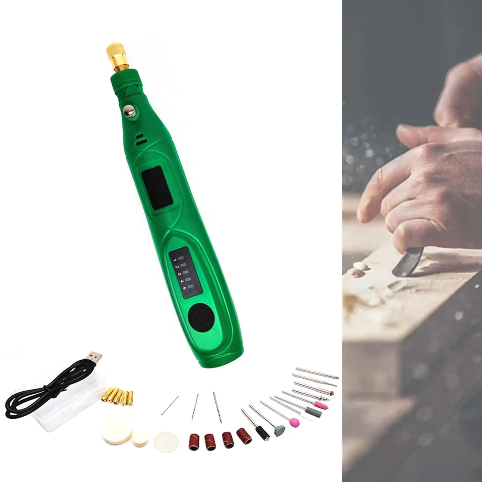 Mini Electric Engraving Pen Drill Pen Wireless Etcher Machines Jewellery Etching for Carving Cutting and Polishing Engraver Tool