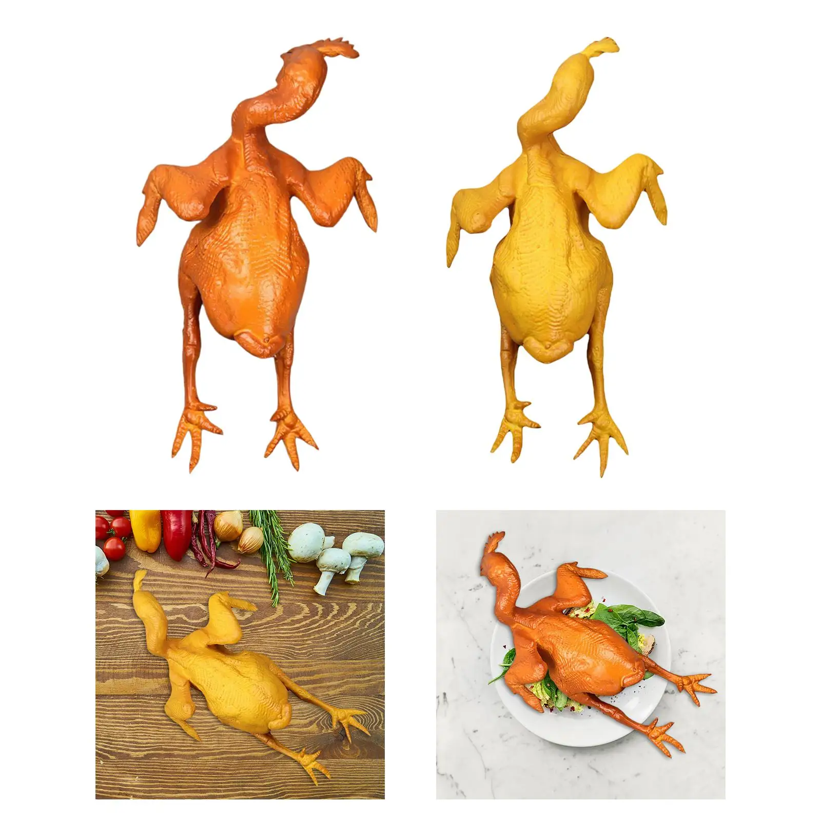 Lifelike Roast Chicken Model Fake Food Prop for Thanksgiving Party Decor
