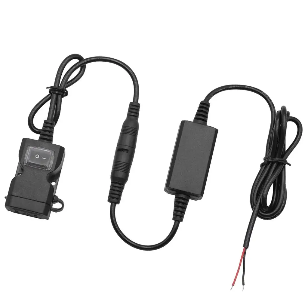 Waterproof Dual USB Motorcycle Handlebar Phone Power Charger Outlet Socket