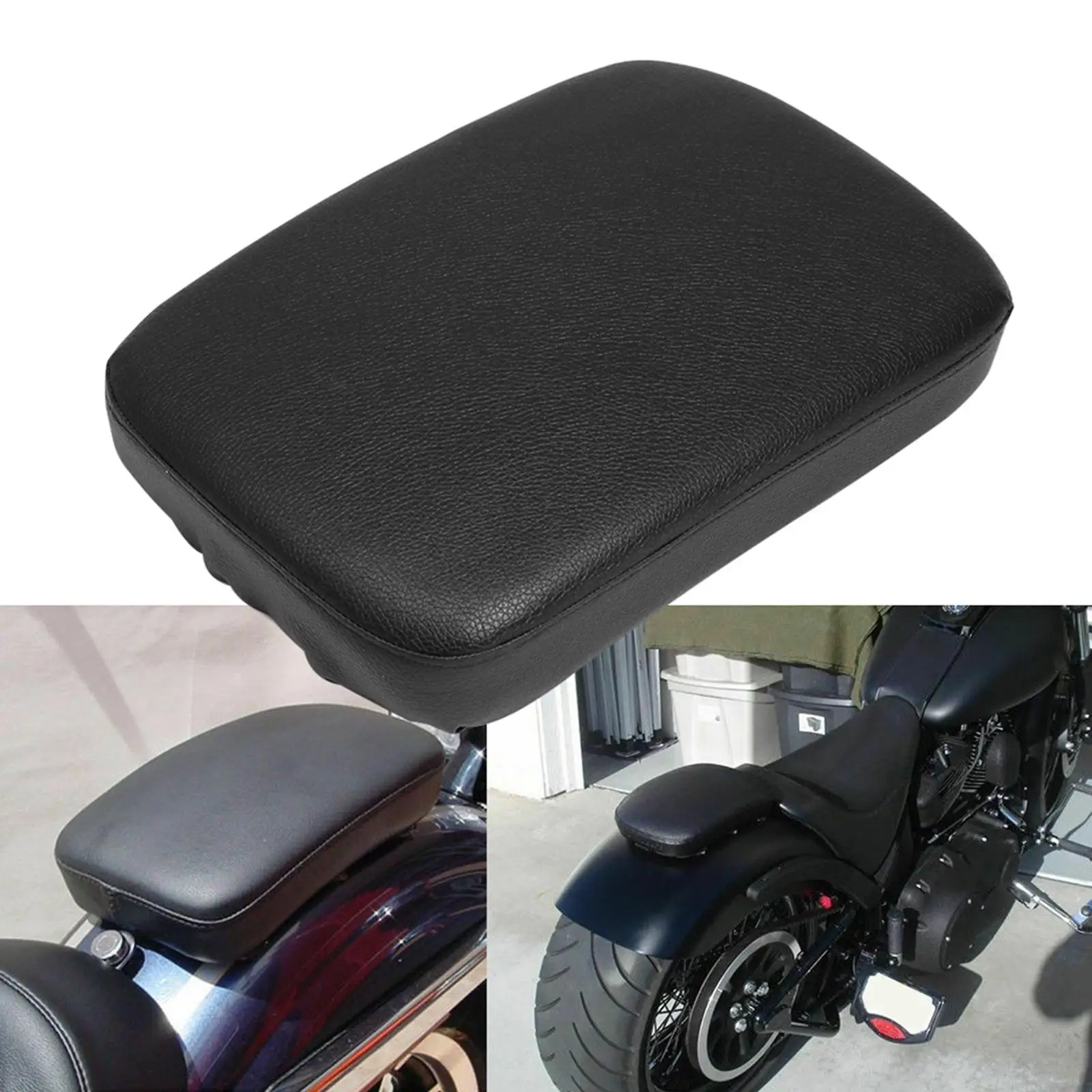 Motorcycle Pillion Seat Pad 8 Suction Cups Saddle Fit for Harley XL883 1200