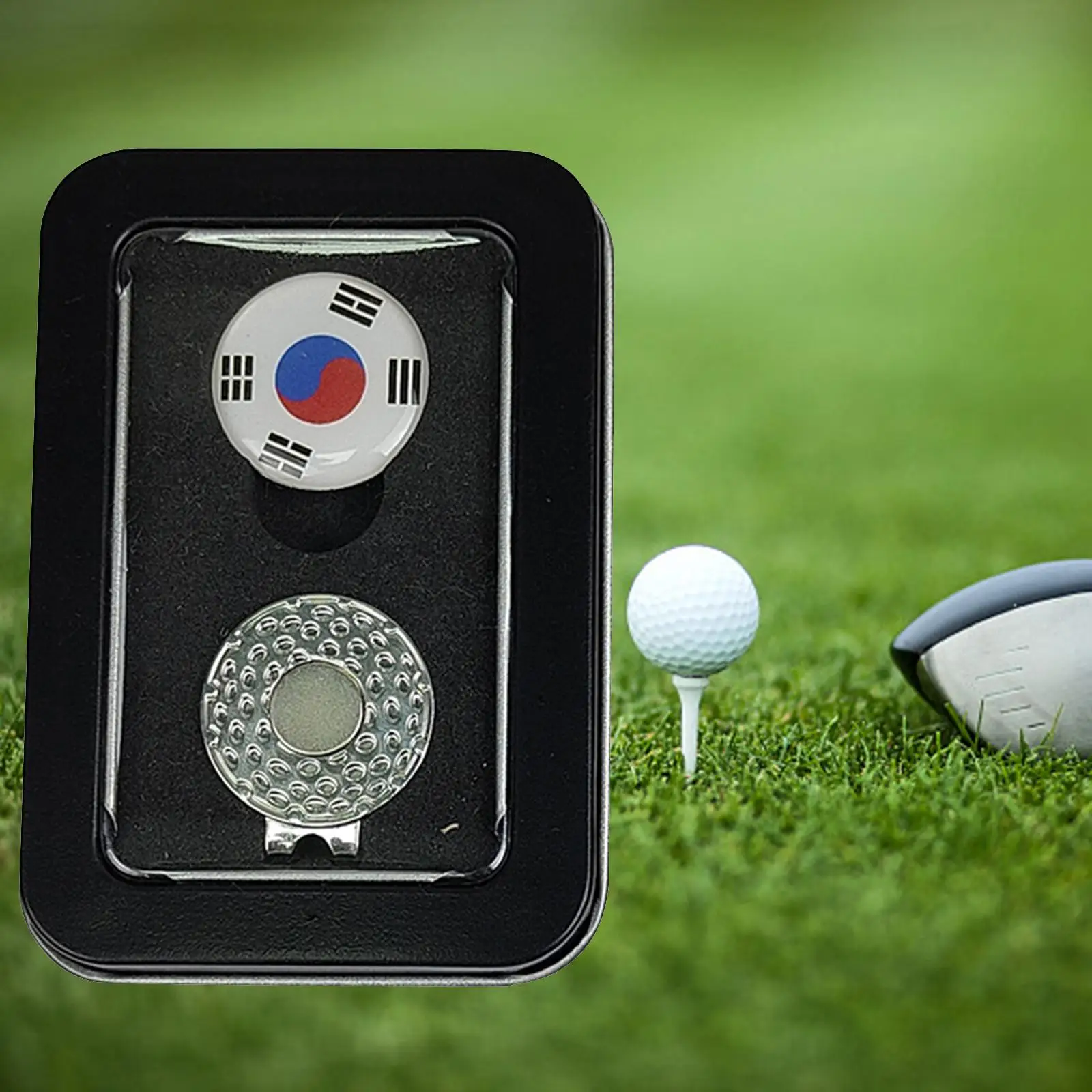 Golf Ball Markers with Hat Clips for Golf Gloves Hats Bags Portable Detachable Compact Durable Gift for Golfer Golf Accessories