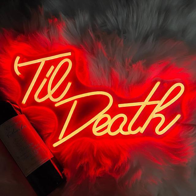 Til Death Neon Sign Custom Neon outlets Light Sign Led Custom Red Light Neon Home Room Wall Decoration Ins shop decor