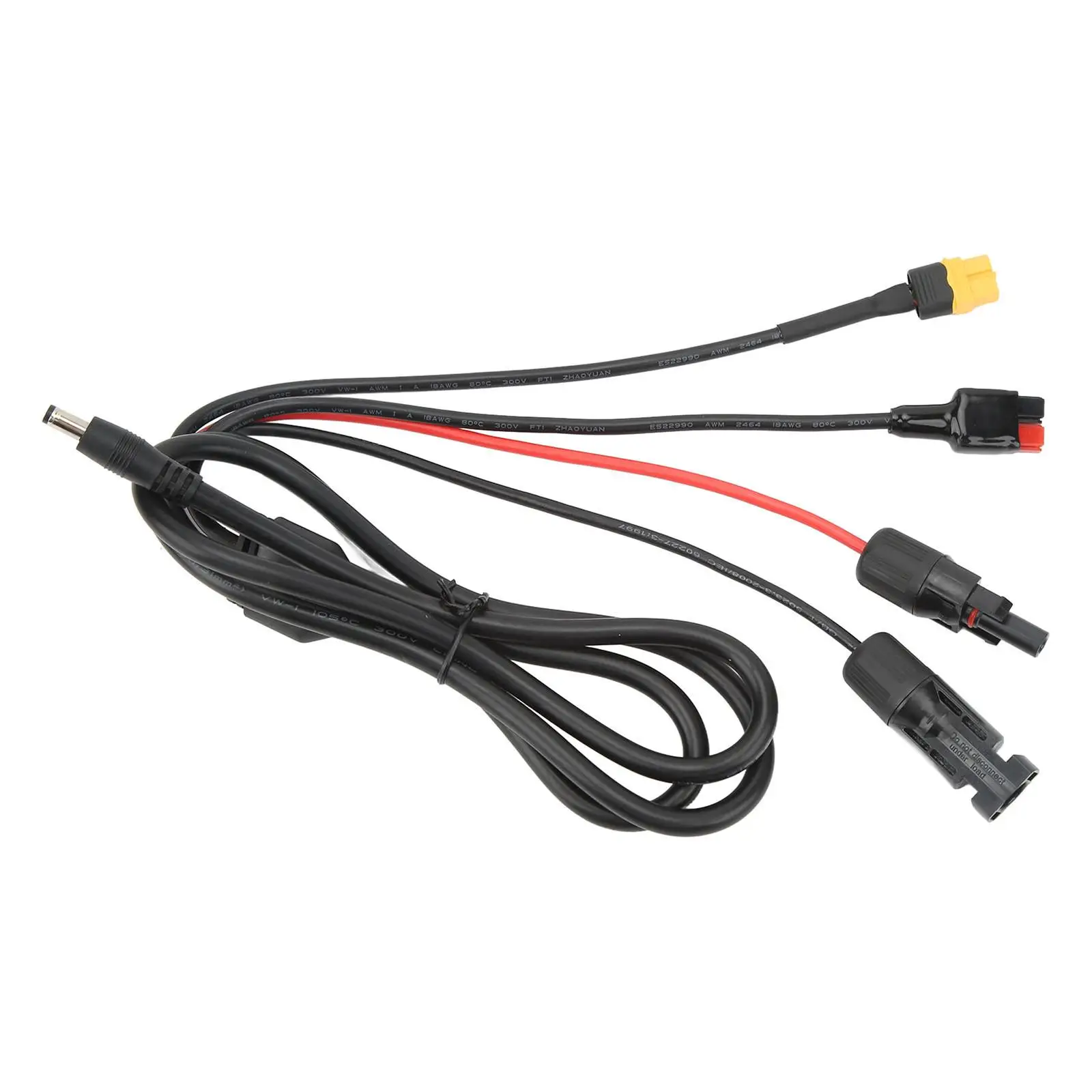 Solar Charge Cable with Sheath Male Female Connector Harness 16AWG for Drone RV Battery Pack Station