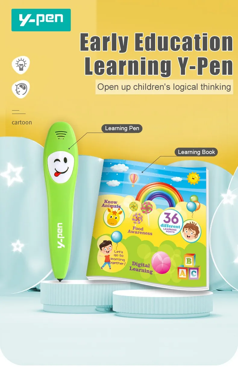 Educational Smart Talking Pen For Kids With Learning Sound Book_voghion.com