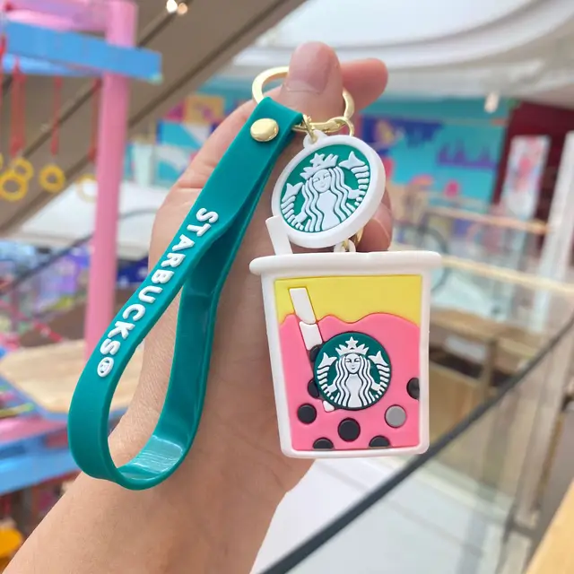 Car Bag Pendant Key Chain Personality Creativity Starbucks Milk Tea Cup  Coffee Cup Starbucks Cup Cute Glue Drop Portable Key - AliExpress