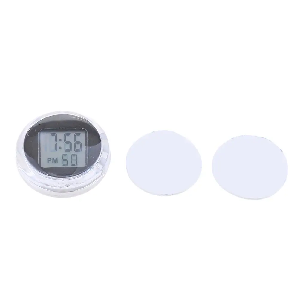 Portable Mini Motorcycle Bike Digital Clock LED Hour Minutes Seconds Display
