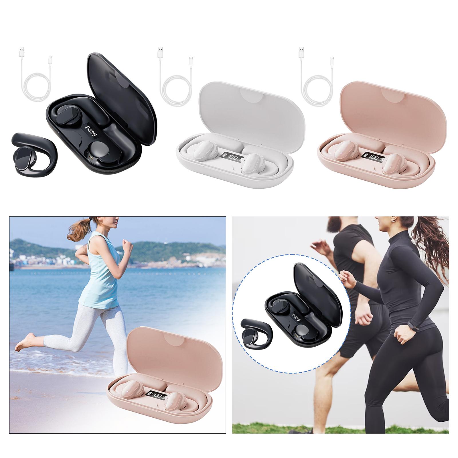 Bluetooth Headphones Stereo IPX6 Waterproof HiFi Ergonomic Ear Hooks Earphones for Sports Gaming All Smart Phones Laptop Working