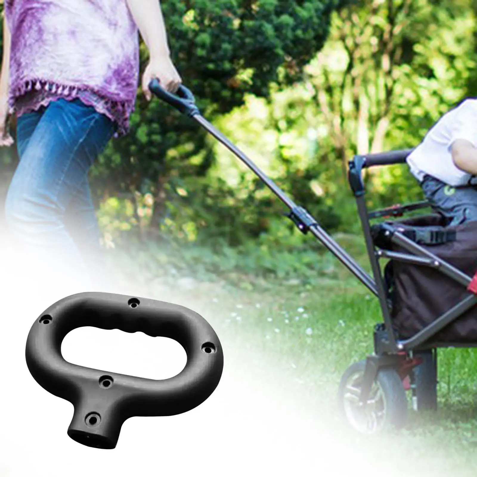 Wagon Cart Push Handle Accessories Hand Truck Handle for Collapsible Wagon Cart Outdoor Shopping Cart Camping Wagon Black