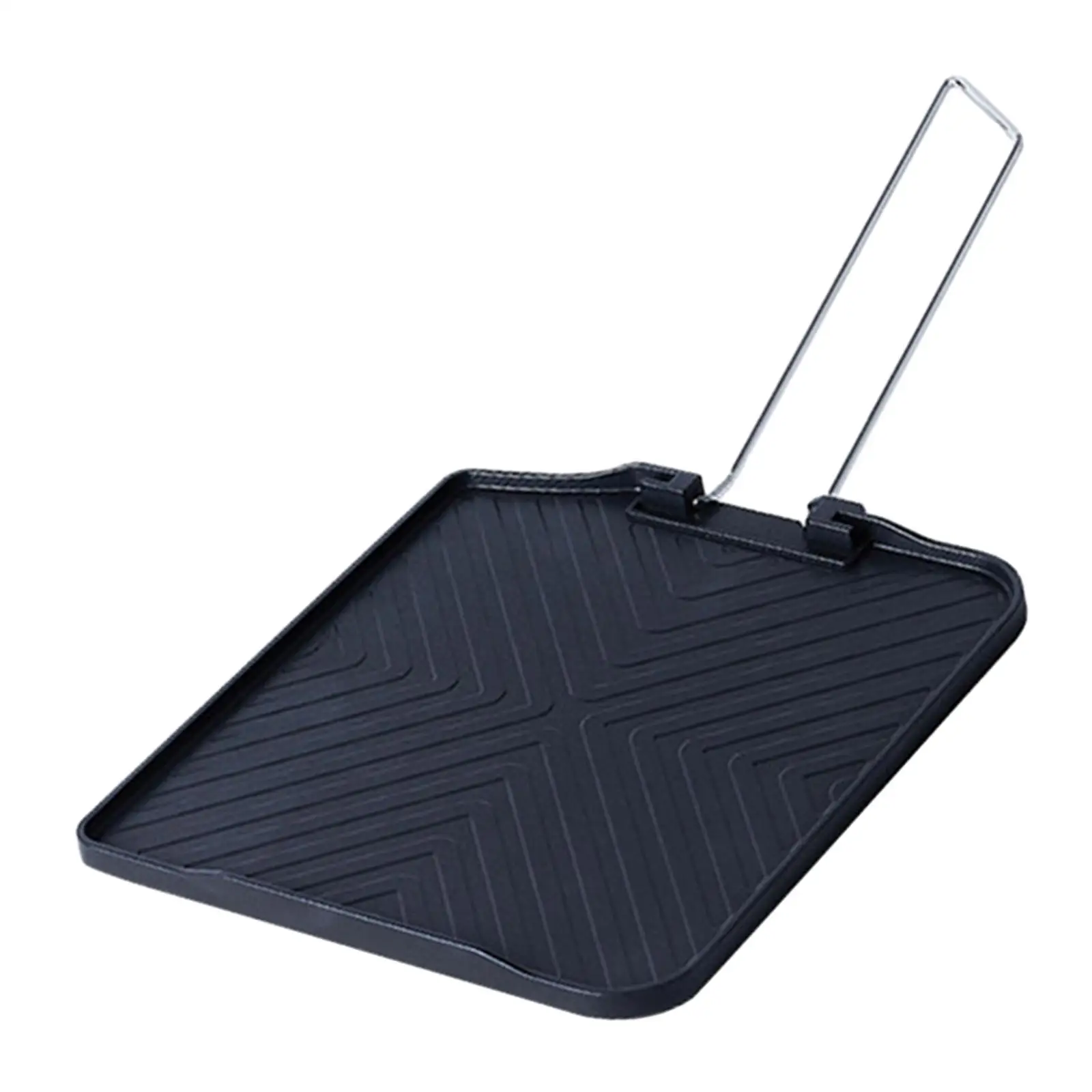 Camping Stove Grill Pans Square with Handle Nonstick Barbecue Plate Frying Pans BBQ Griddle Pans for Picnics Outdoor Barbecue