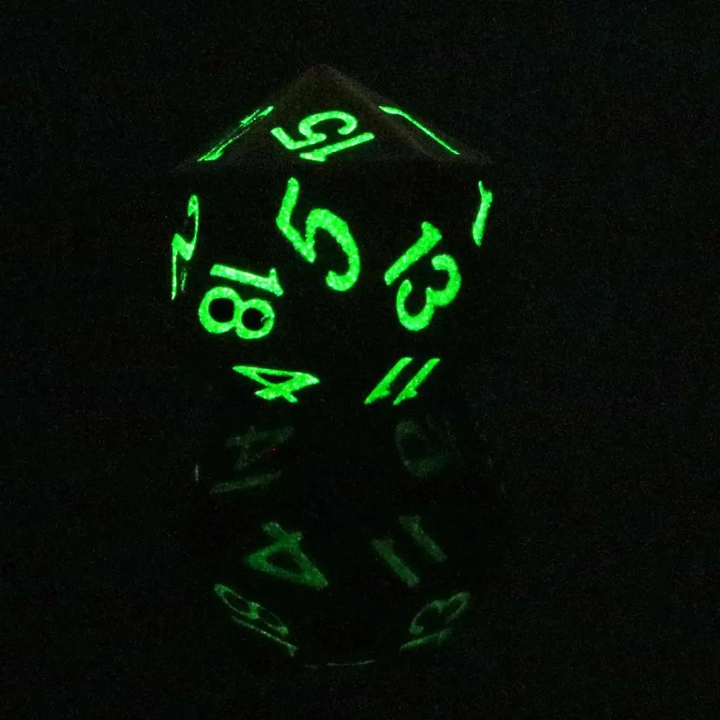 22mm Luminous , 20 Sided  Table Playing  for Boardgame  KTV Board Games Casino Theme and Party Favors