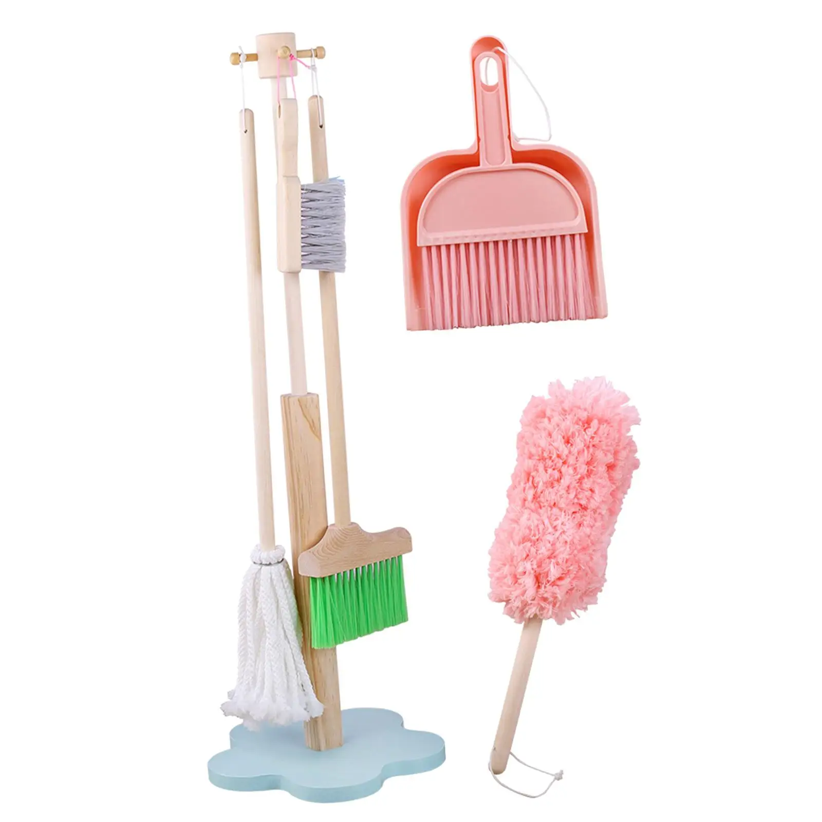 Wooden Children Cleaning Tools Duster for Kids Children Household Housework