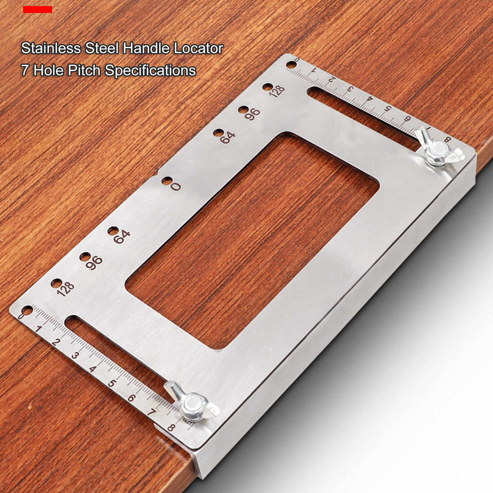 Com Escala Aço Inoxidável Hole Drilling Template para Cabinet Door