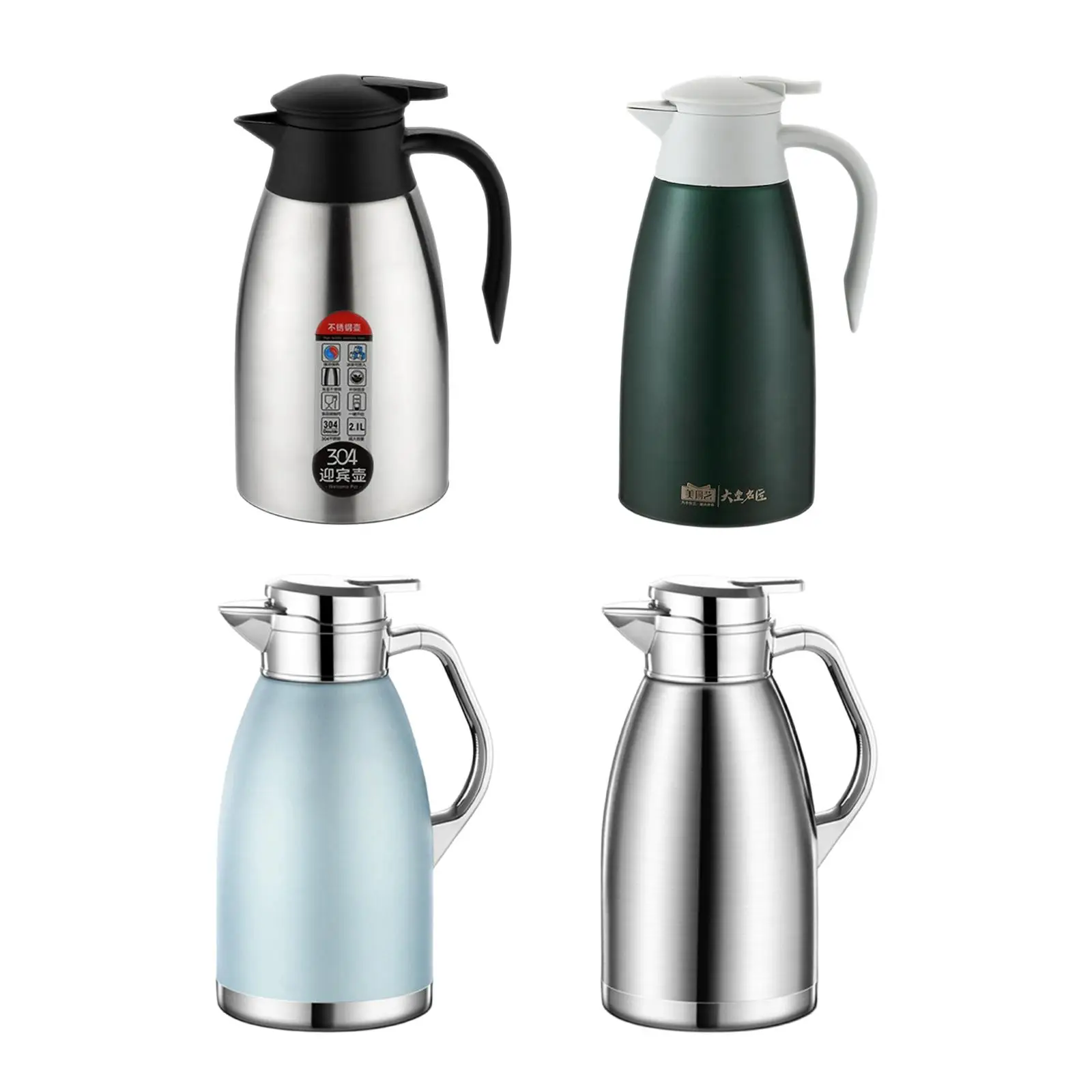 Thermal Insulated Carafes Kettle Large Capacity Thermal Beverage Dispenser Coffee Tea Pot for Cafe Office Kitchen Water