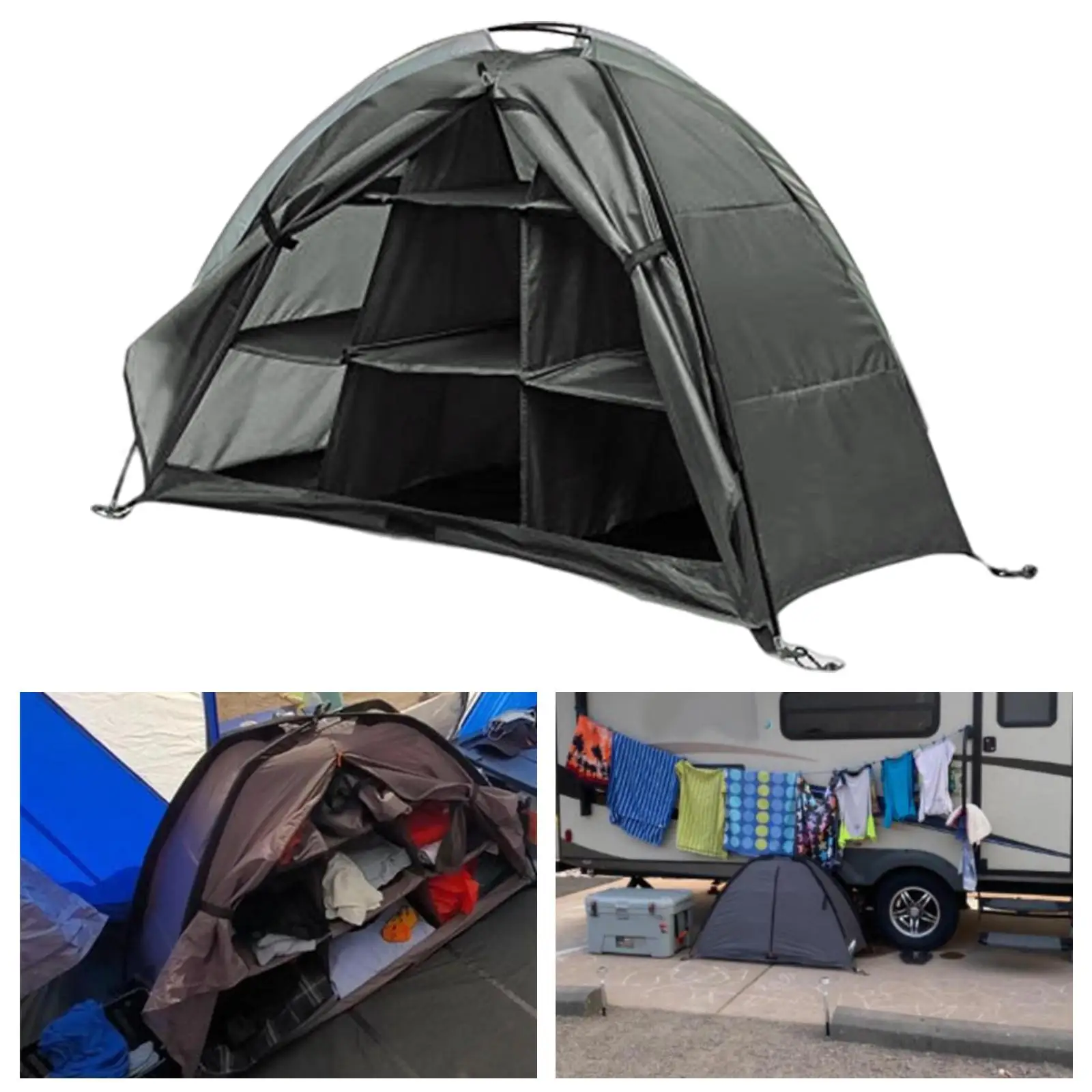 Camping Shoes Storage Organizer RV Tent Organizer 9 Shelf Foldable Durable