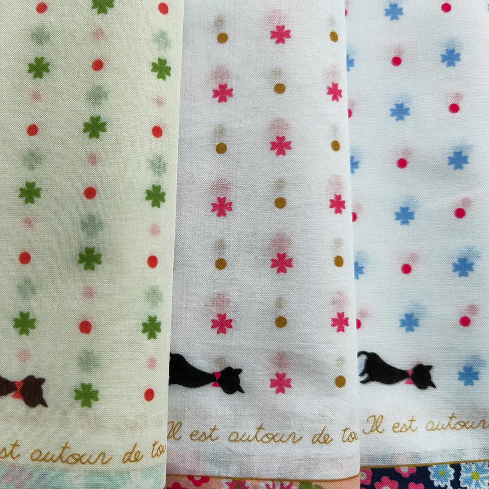 3Pcs Women Cloth Handkerchiefs Square Pocket Washable Bandanas Kerchief for Prom Party