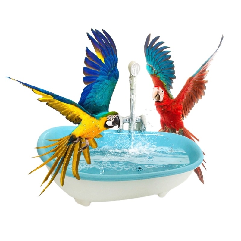 Title 3, Parrot Bird Bathtub Plastic Water Bath Shower B...