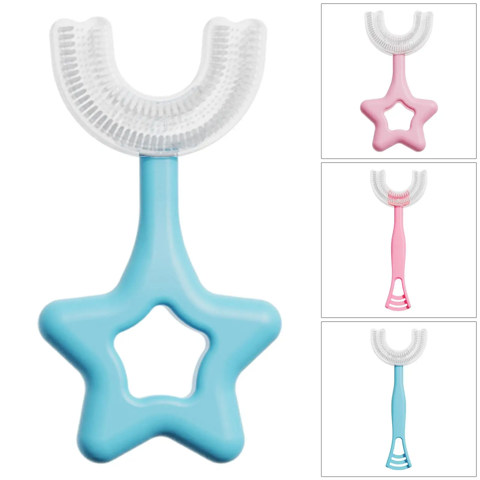 U-Shaped Silicone Toothbrush for Kids Teeth Cleaning Tools Cleaning Whole Mouth Durable Special Design Creative Cute Portable