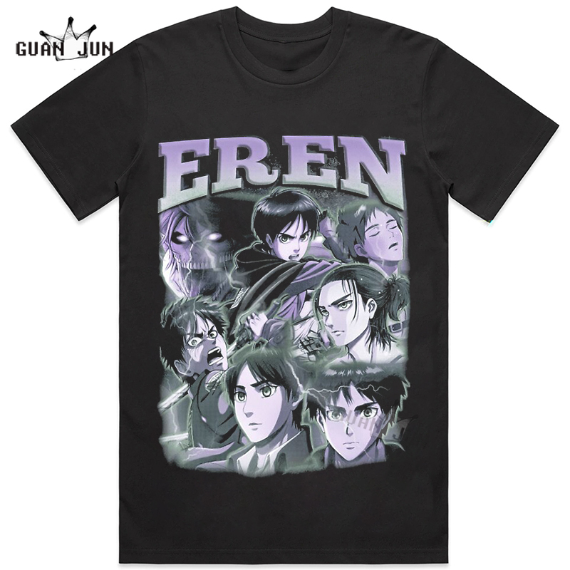 Attack on Titan Eren Print Unisex T-Shirt - Summer Harajuku Tee