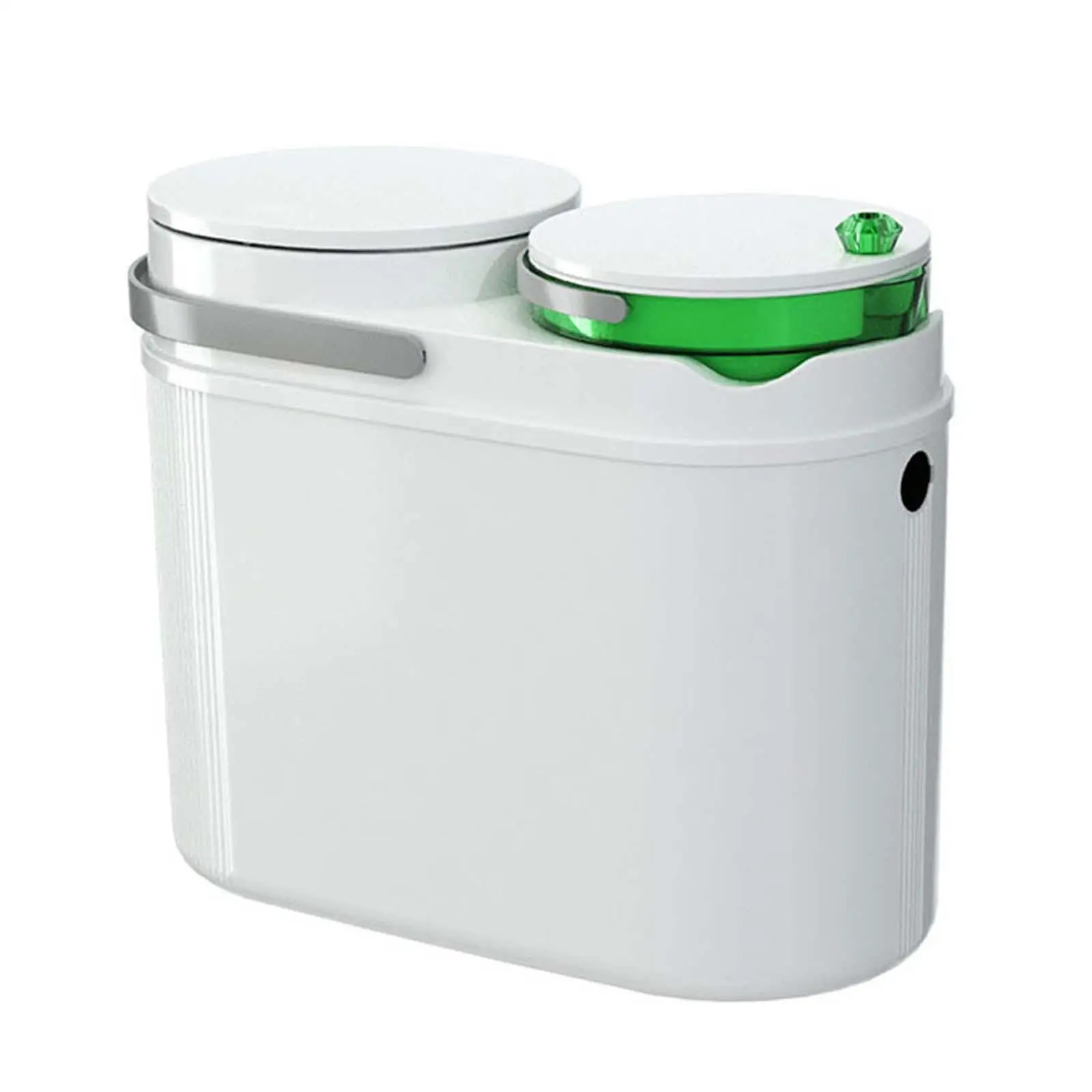 Wet and Dry Dual Trash Can Tea Capacity with Spring Lid Classified Wet and Dry Classified Rubbish Bin for Dorm Bathroom Kitchen