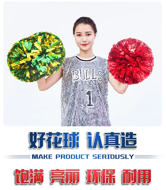 Cheerleading Pom Poms Hand Finger Cheer Balls Black and Blue Gold Silver  Red Green Dance Pompoms Accessories for Women Girl Kids - AliExpress