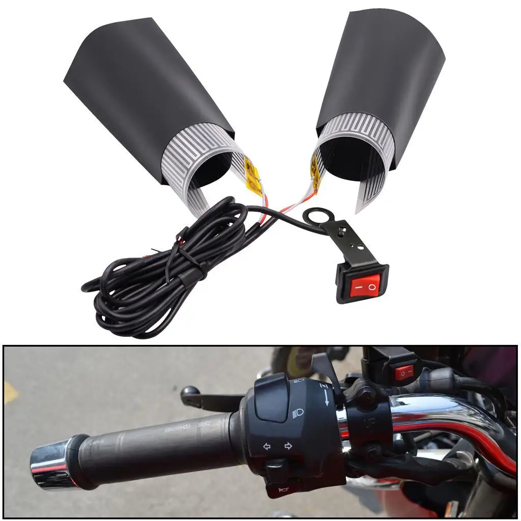 Motorcycle Heated Grip Pads Handlebars ATV Scooter Grips Heater