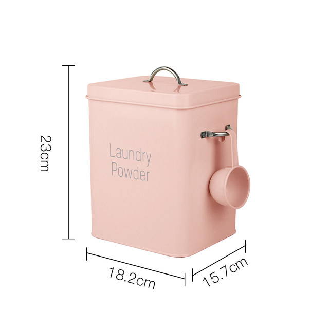 Washing Powder Powder Bin Laundry Powder Storage Box Washing Powder Storage Box for Bathroom Kitchen Closet Laundry Room 2L Green, Size: 15cmx8.5cm