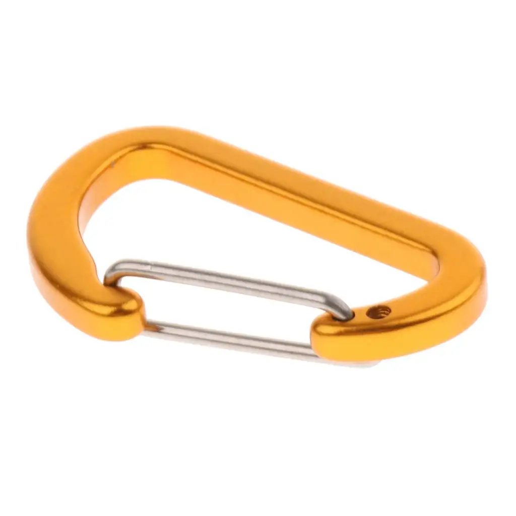  Carabiner Clip, Aluminum Keychain Buckle for Camping, Hiking, 25kg