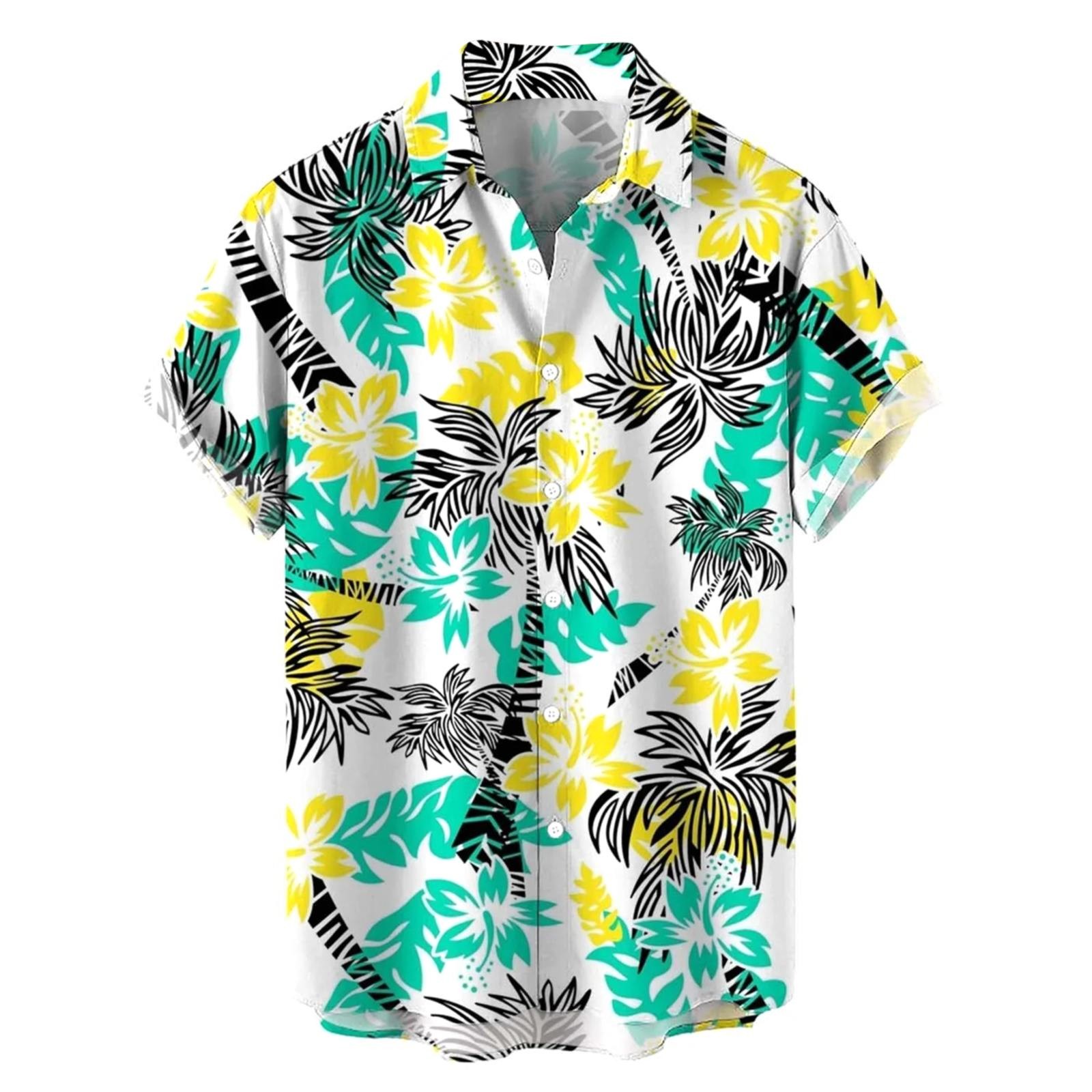 Title 15, Women Hawaiian Shirts Tropical Floral Pineapple...