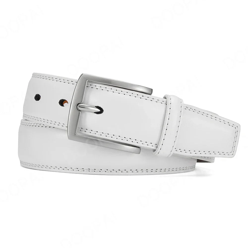 2023 neue Männer Gürtel Hohe Qualität Echtes Leder LANGE Große Pin Schnalle Metall Automatische Schnalle Männlich Gürtel Strap Männlich – Detail 19