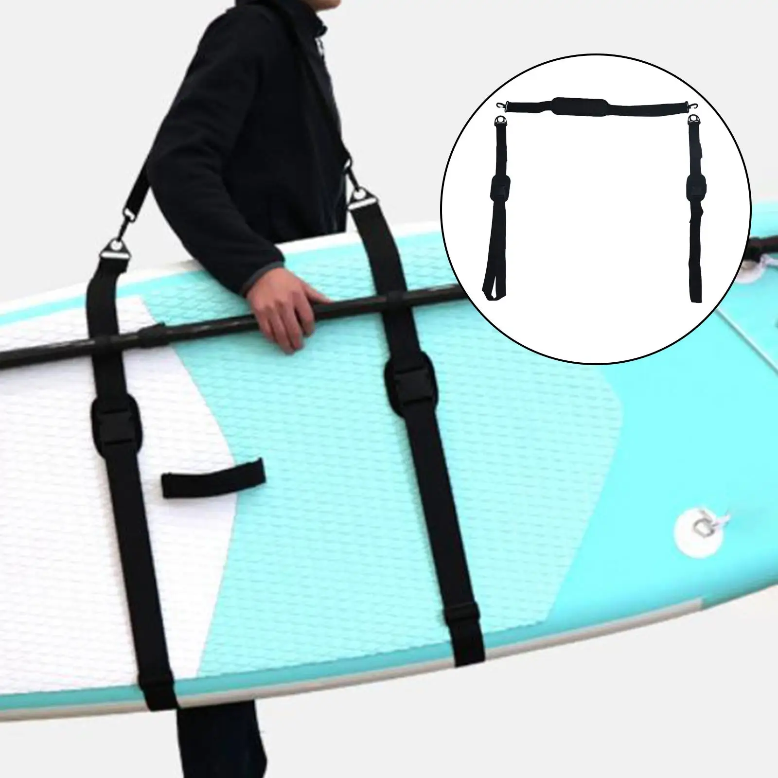 Paddleboard Carry Strap Durable Carrying Strap Storage Surfboard Shoulder Strap for Stand up Paddleboard Surfing Longboard