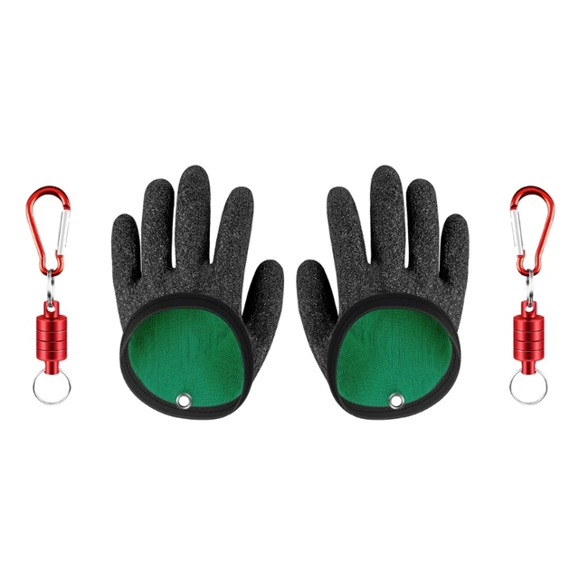 Fishing Glove with Magnet Release,Fishing Catching Gloves Non Left and  right