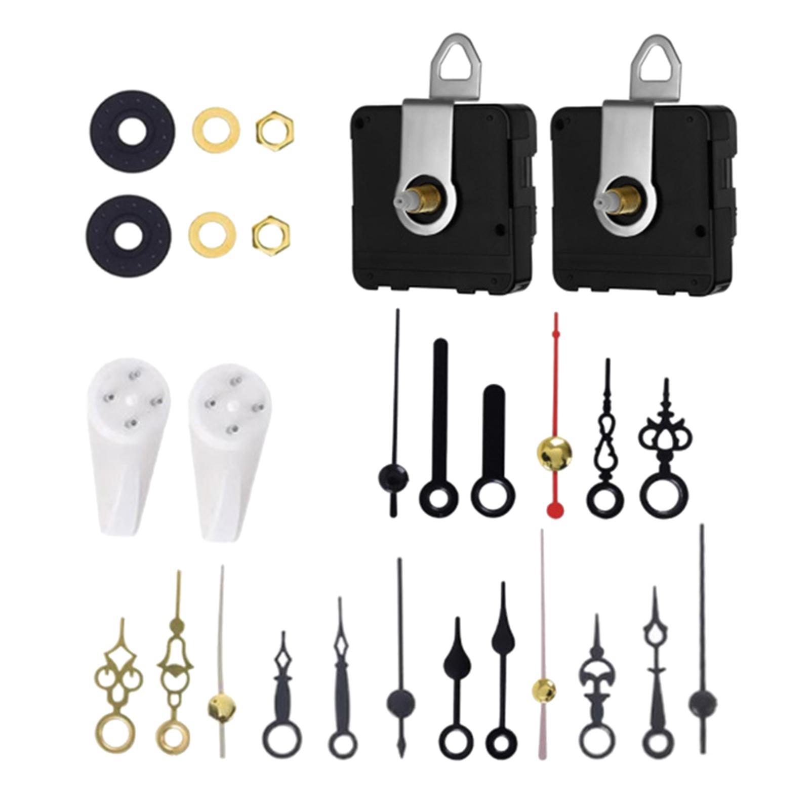 Quartz Wall Clock Movement Mechanism with 6 Set of Hands Repair Parts for Classroom