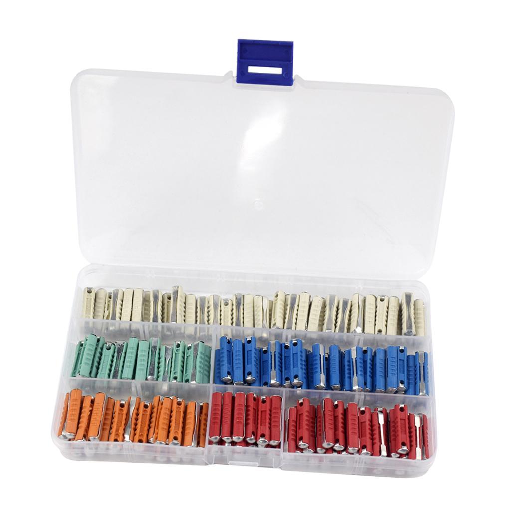 200pcs Car fuse Box Standard Medium Fuse Blade Fuse Box Auto Fuse Car 5-25A Torpedo Ceramic Classic Car