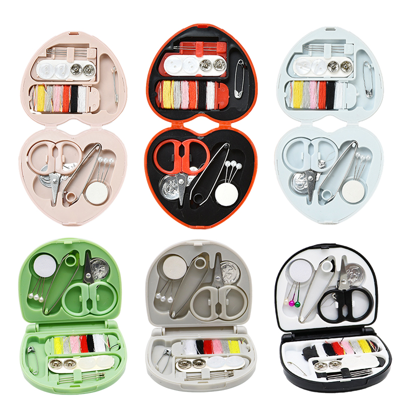 Description Picture 3 of itemMini Sewing Box Household Buttons Scissor Pins Heart-shaped Storage Box Portable Travel Sewing Tool Accessor Швейные Инструменты
