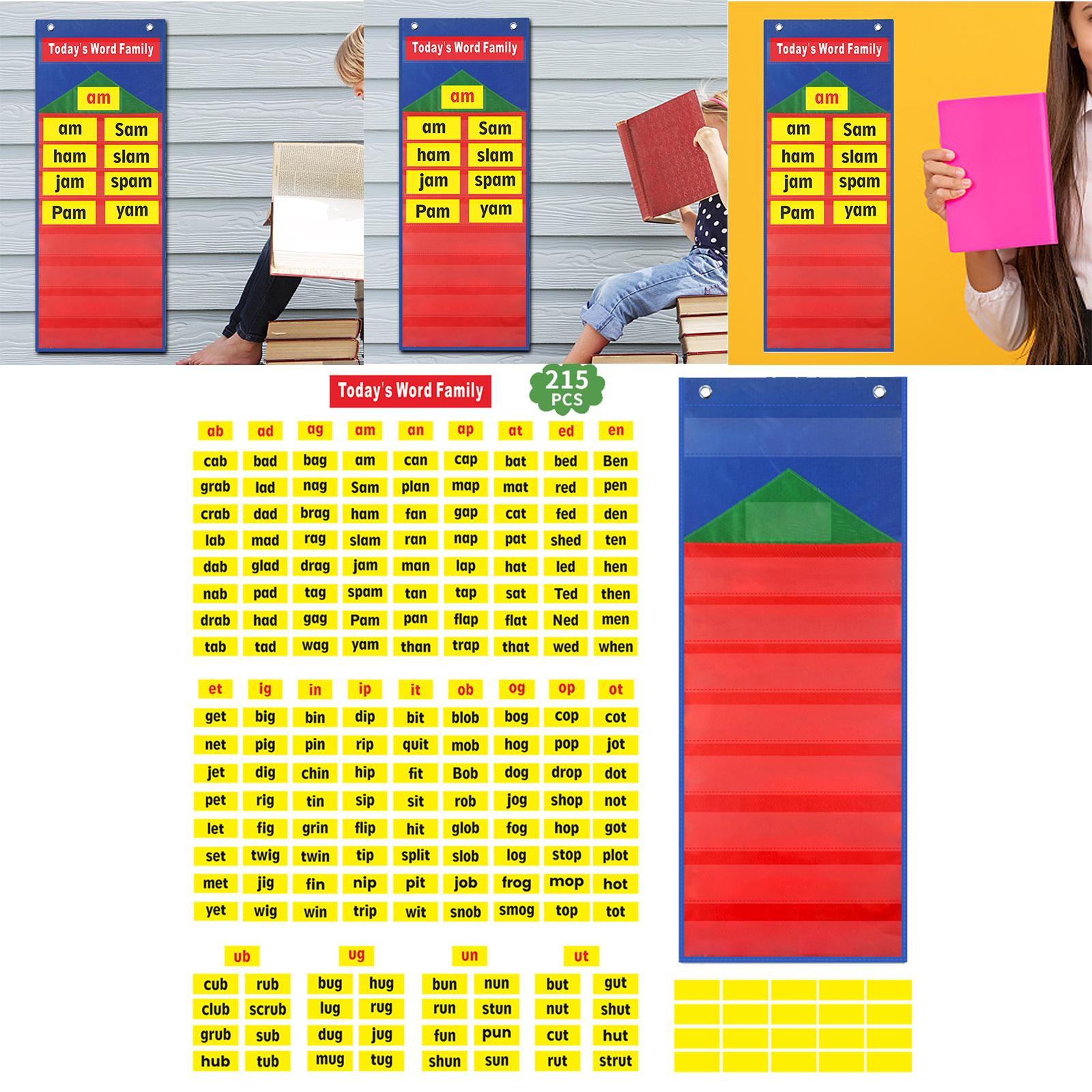 Word Recognition Pocket Chart wall Standard Pocket Charts for daily Schedule