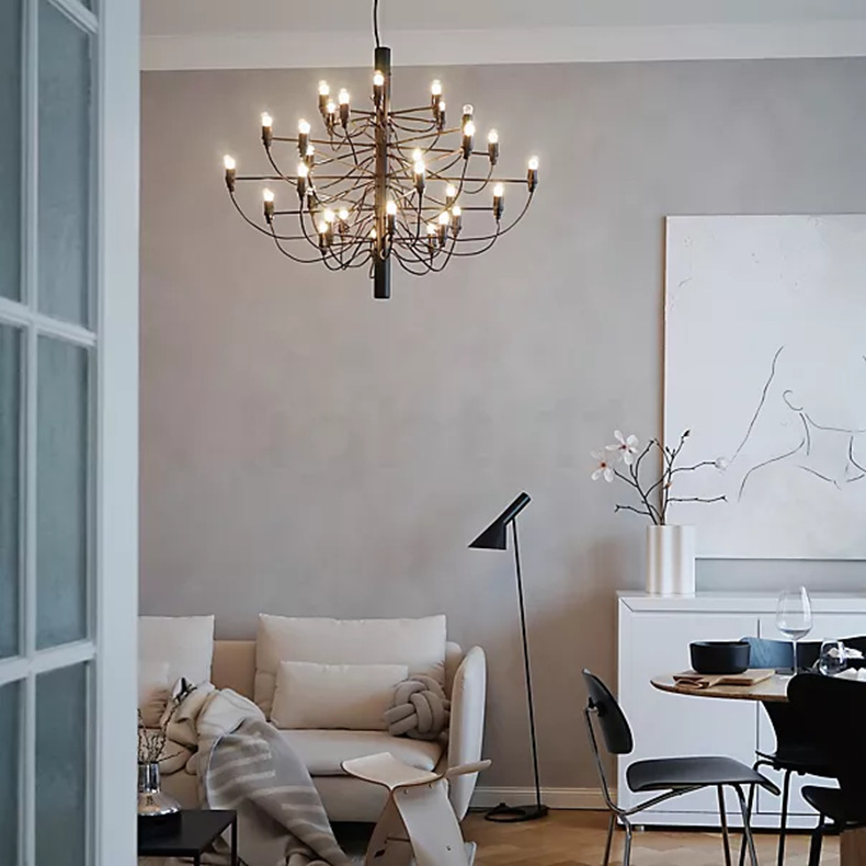 Swedish Designer Gino Sarfatti Ceiling Chandelier for Dining Living Room Hotel Bedroom Kitchen Pendant House LED Decor Lamp