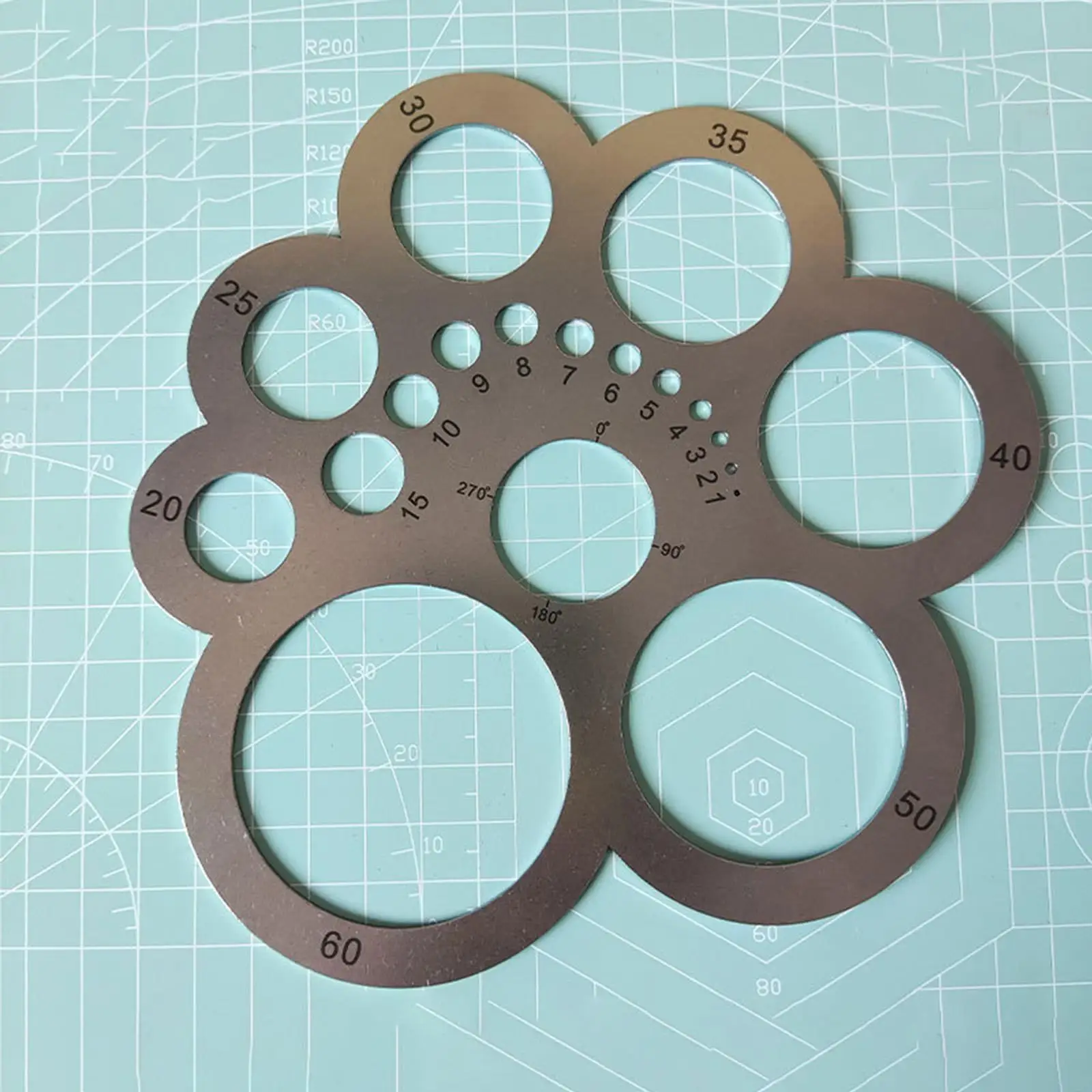 Leather Corner Cutting Ruler Circles Leathercraft Tools for Cutting Template