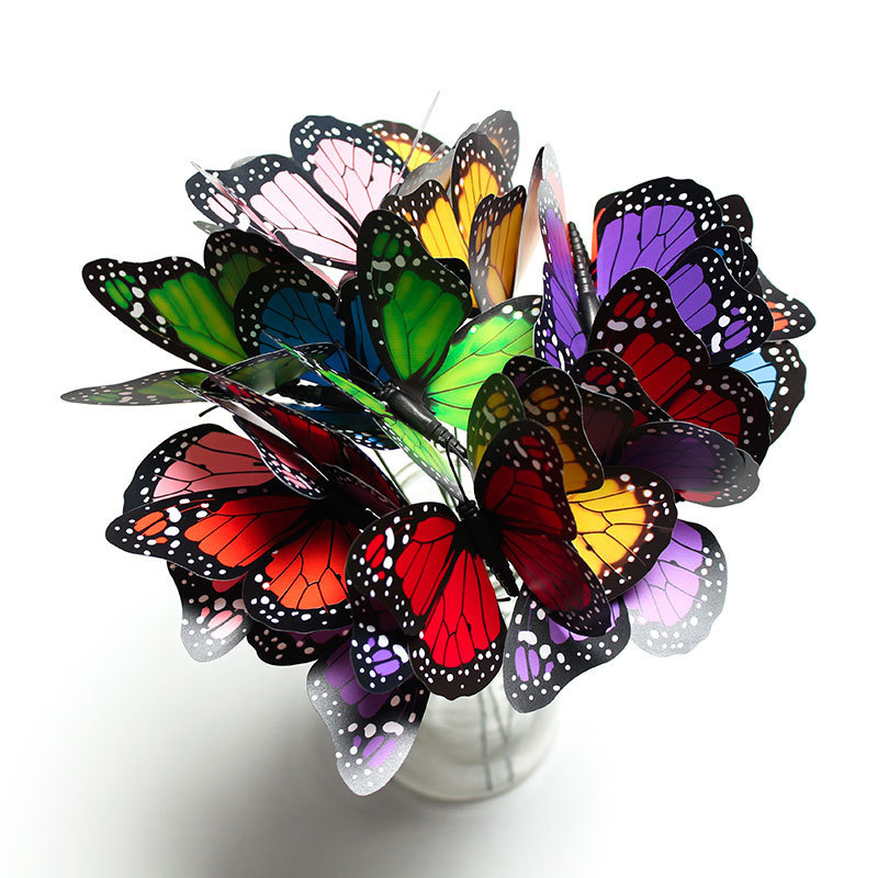 Title 5, 20Pcs 3D Monarch Schmetterling Simulation Schme...