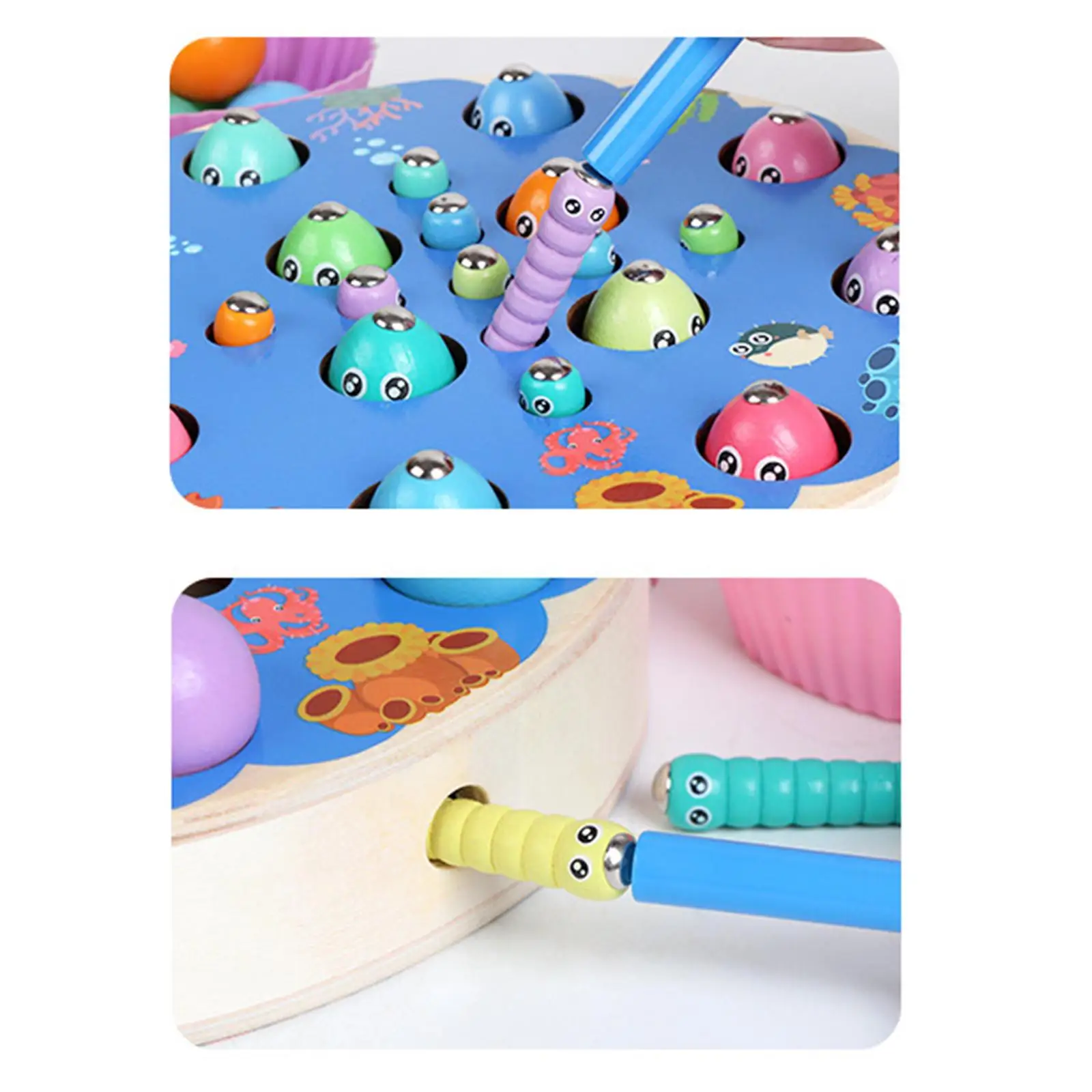  Toys Chopsticks Color Recognition Fishing Pole for Activity Gift
