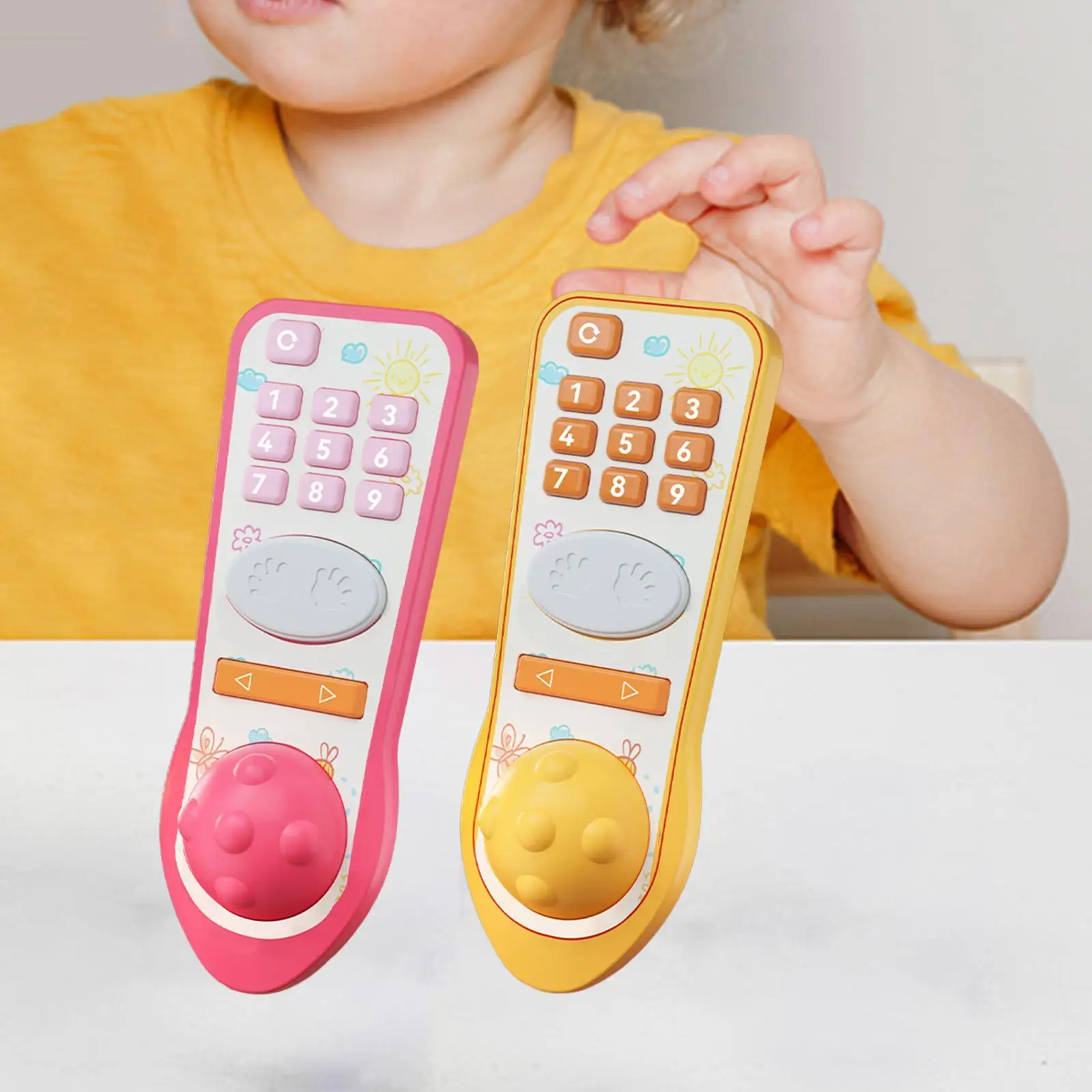 Musical TV Remote Control Toy Realistic Fun Learning Remote Toy Early Educational for 12 to 18 Months Baby Infants Boys Girls