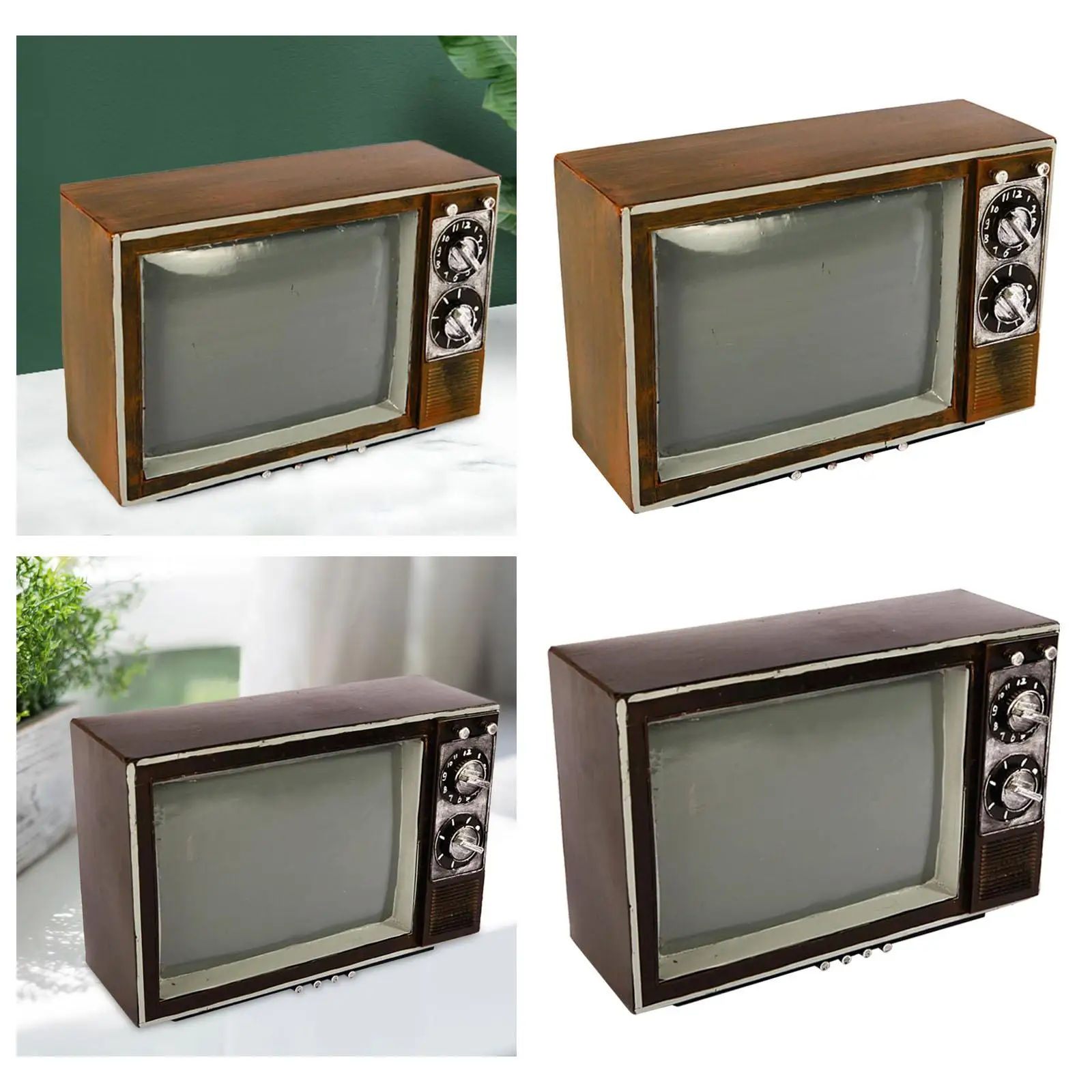 TV Model DIY Scene Accessories Collectible Shop furniture toy Metal Bedroom Vintage Display Model Television Model Decor