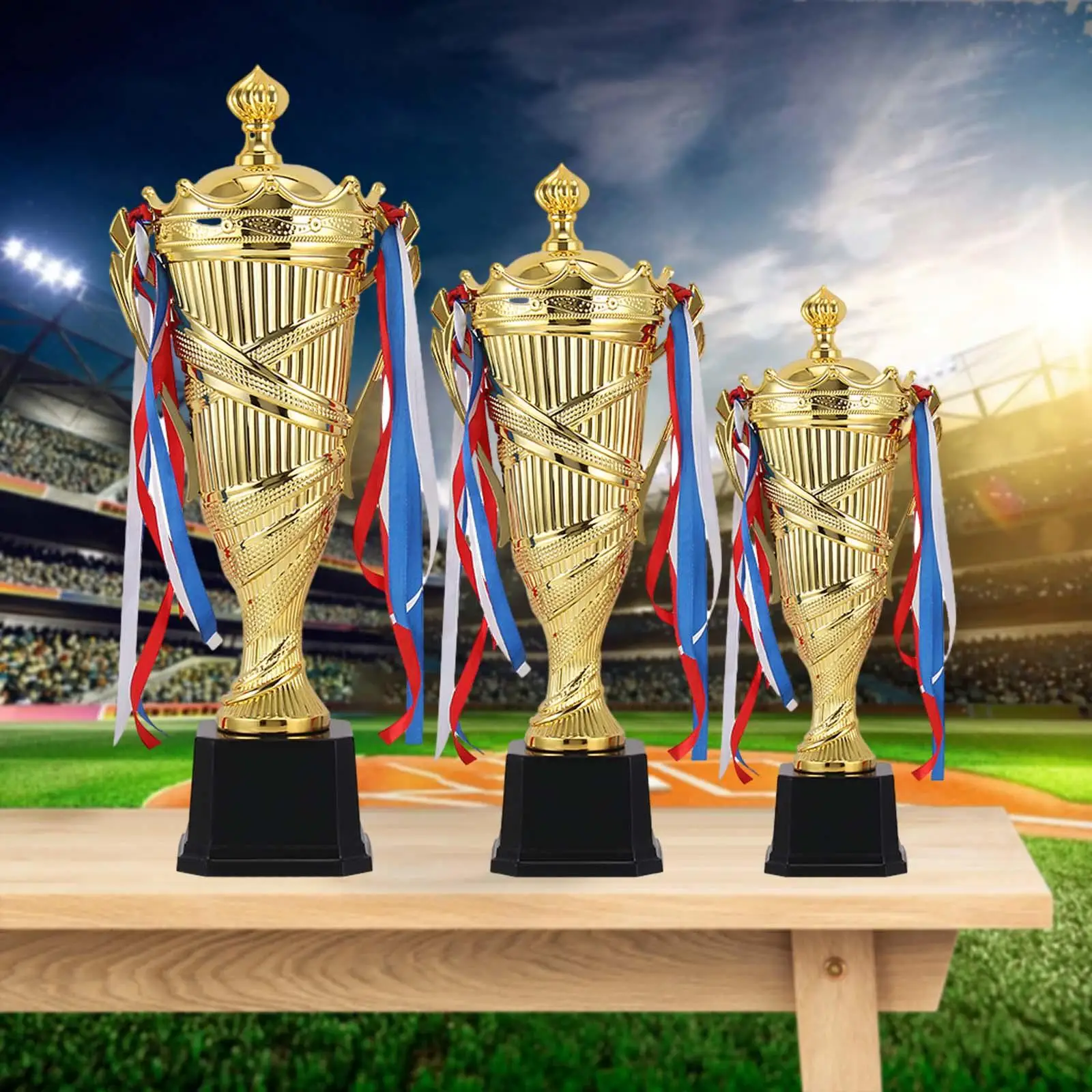 Children Trophy with Ribbons Participation Trophy Cup for Celebrations Sports Championships Party Appreciation Gifts