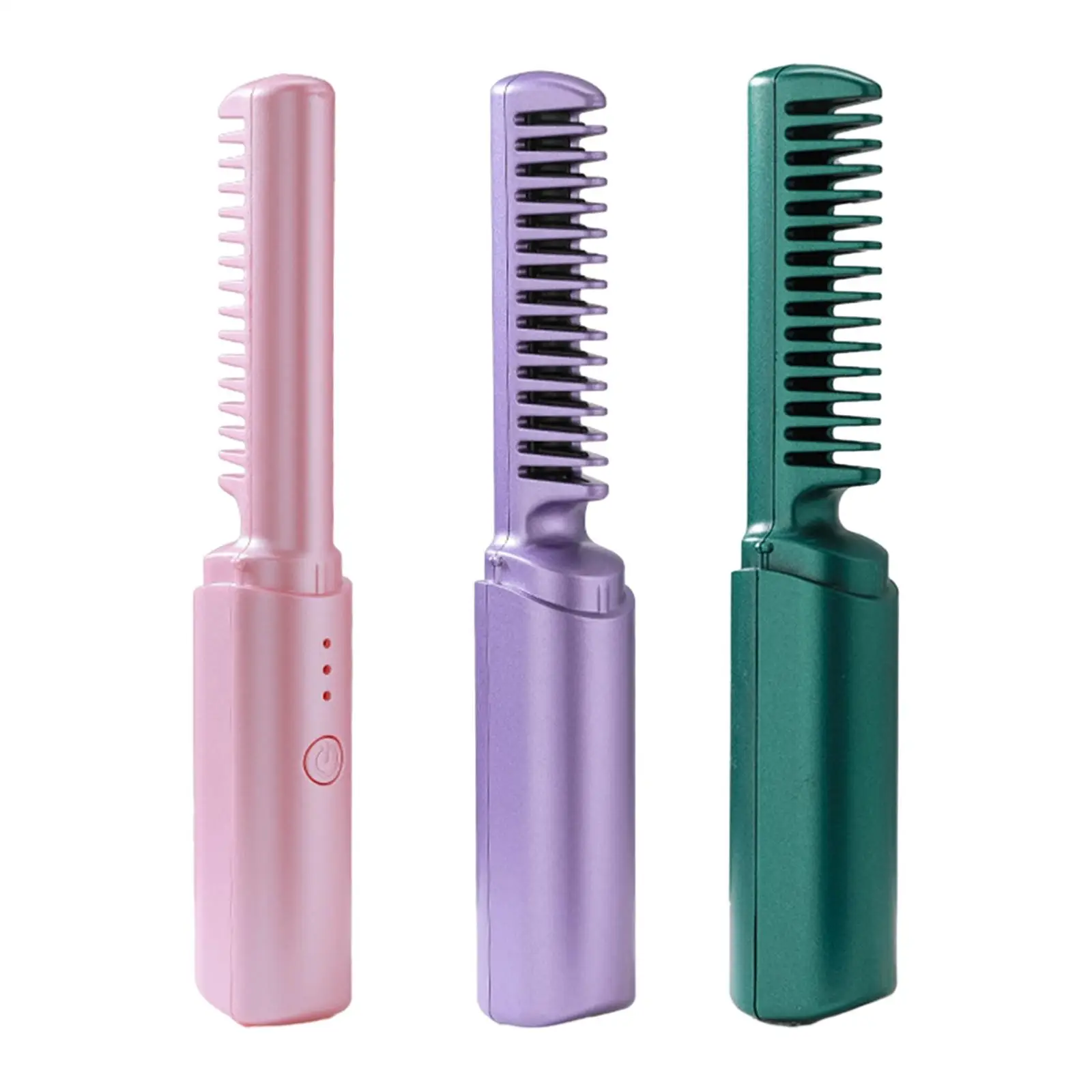 Cordless Hair Straightener Brush Fast Heating Straightening Brush Women