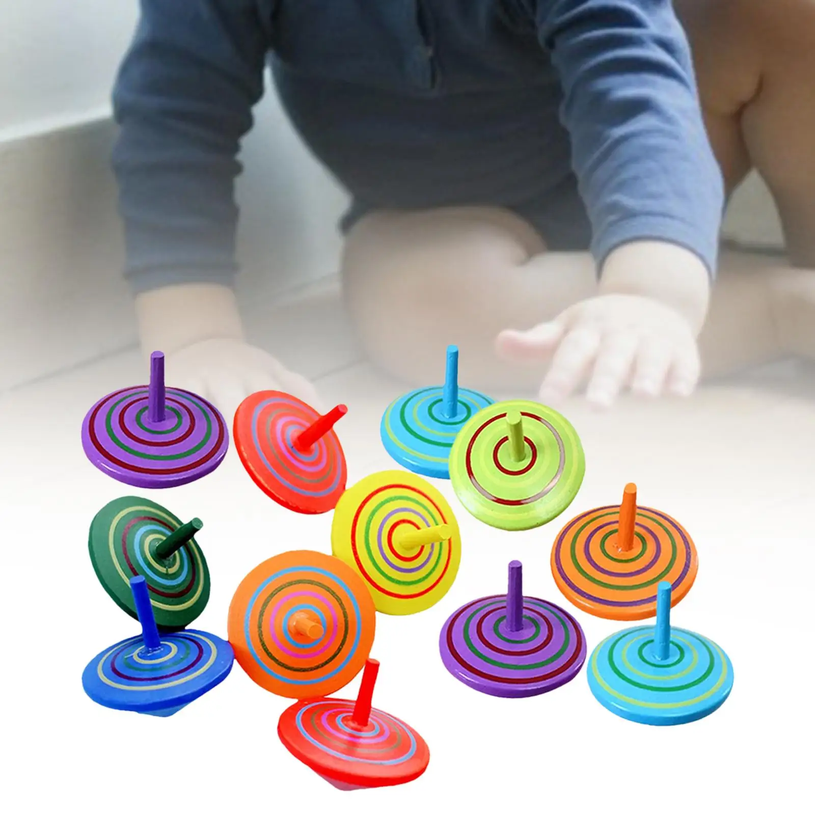 Wooden Gyro Toy Hands Eye Cooperation Developmental for Boys Toddlers Girls Gifts