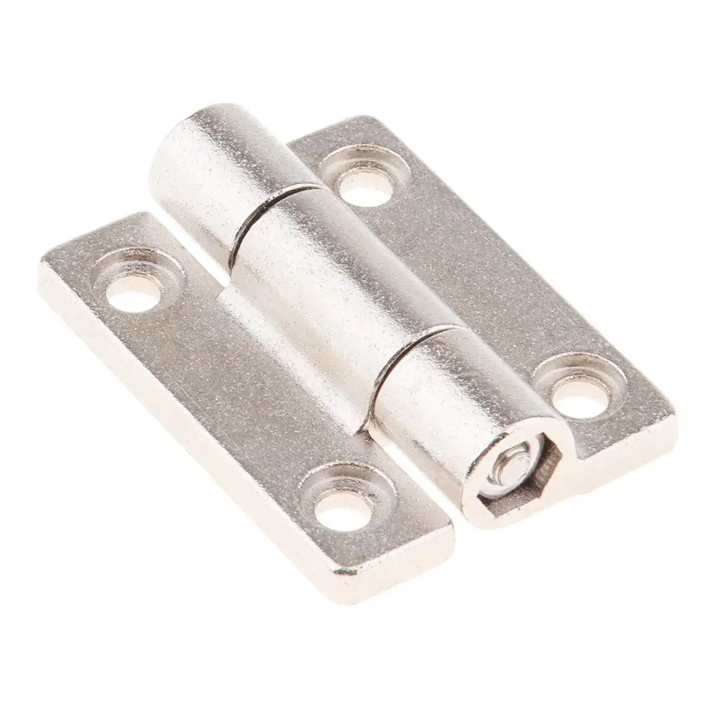 45x34mm 4 Countersunk Holes Adjustable Torque Position Control Hinge Silver