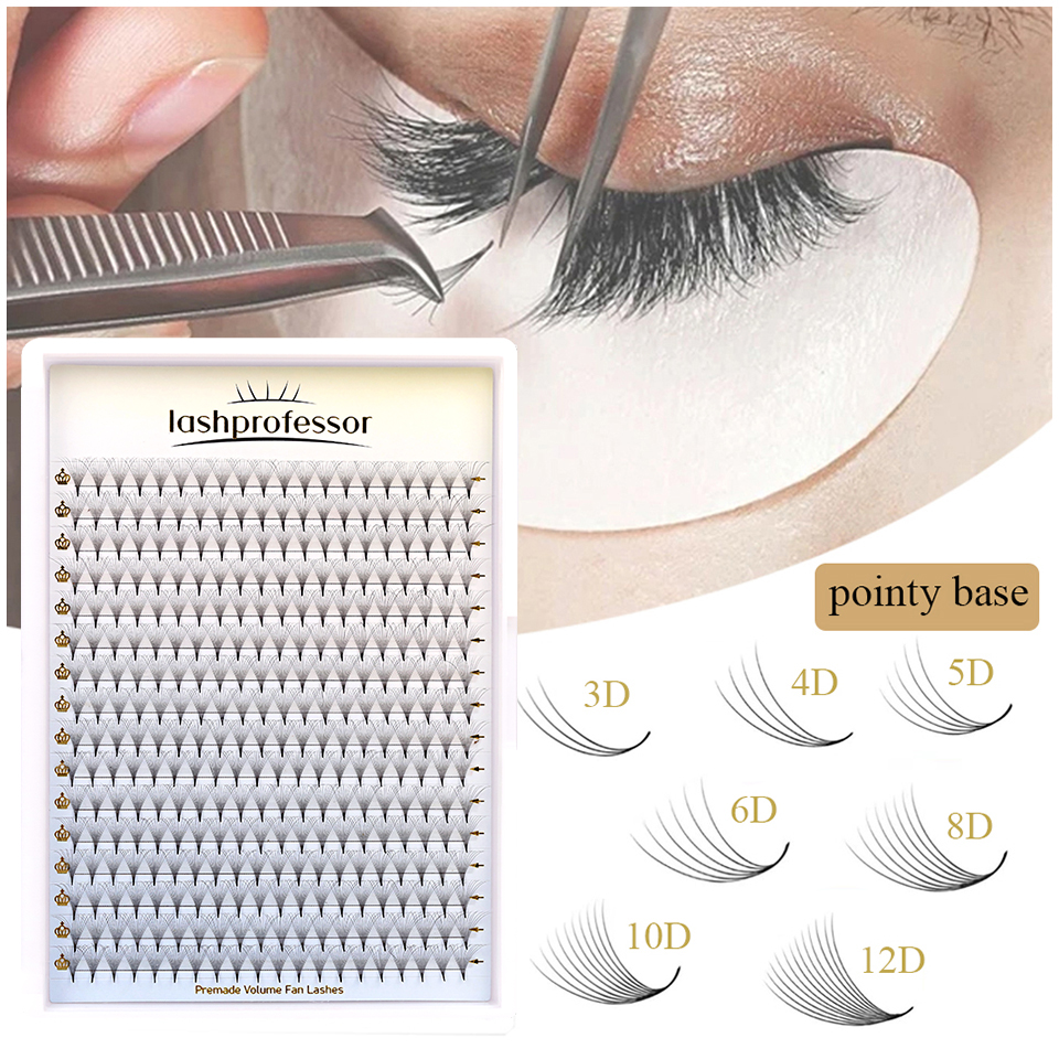 Best of Sharp Base Premade Fans Eyelashes 3D 4D 5D 6D 8D 10D 12D 14D 16D Pointy Thin Stem Promade Russian Volume Fans Lashes Extensions Reviews & Tips