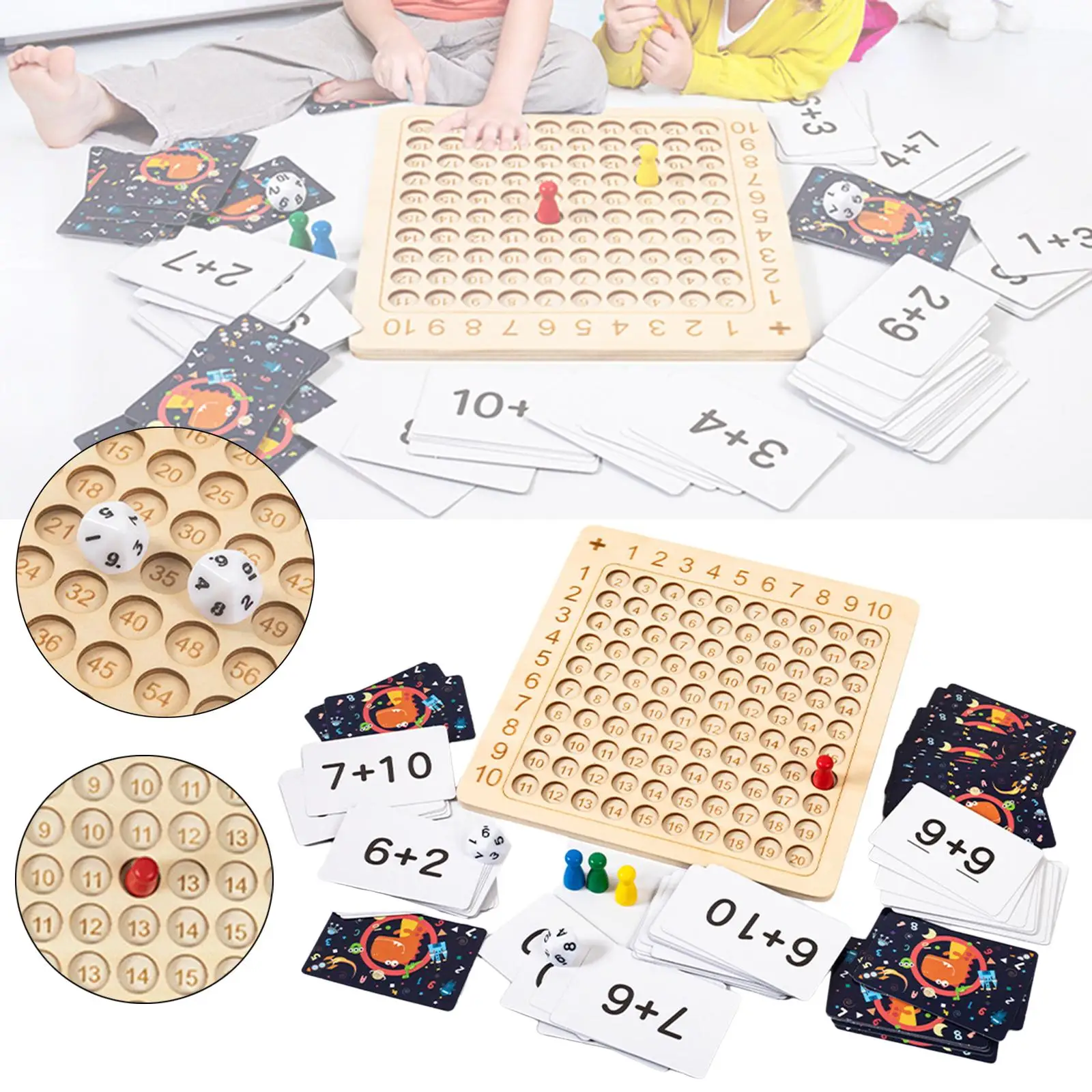 Wooden Multiplication Board Gifts Thinking Game Parent Child Interactive Toys Early Learning Toys Educational Toys